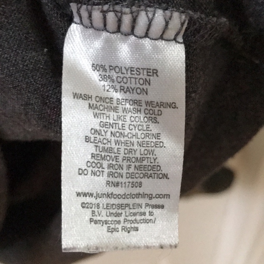 Junk Food sz Large AC DC sz Large tee dress Grey with shirt Neck tie Graphic tee - Picture 4 of 4